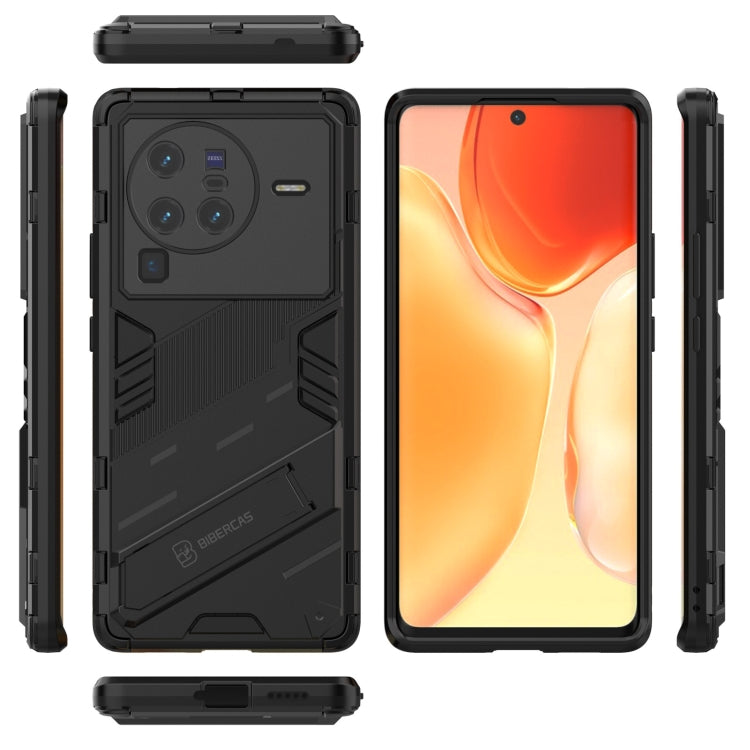 For vivo X80 Pro Punk Armor PC + TPU Phone Case with Holder