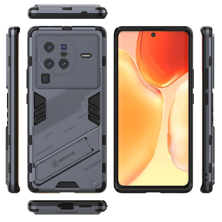 For vivo X80 Pro Punk Armor PC + TPU Phone Case with Holder