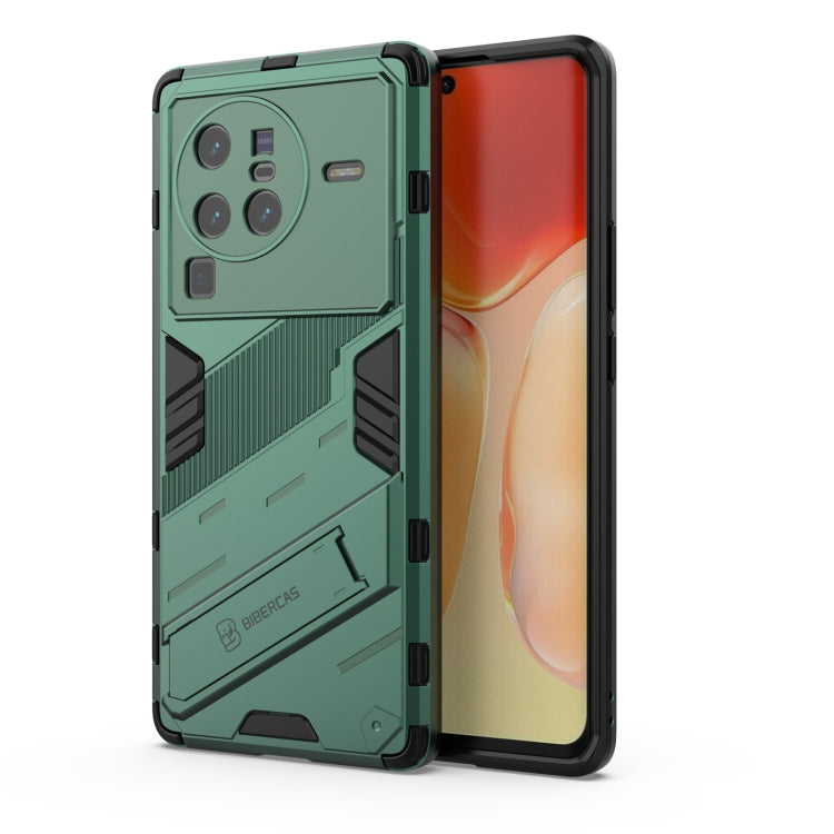 For vivo X80 Pro Punk Armor PC + TPU Phone Case with Holder