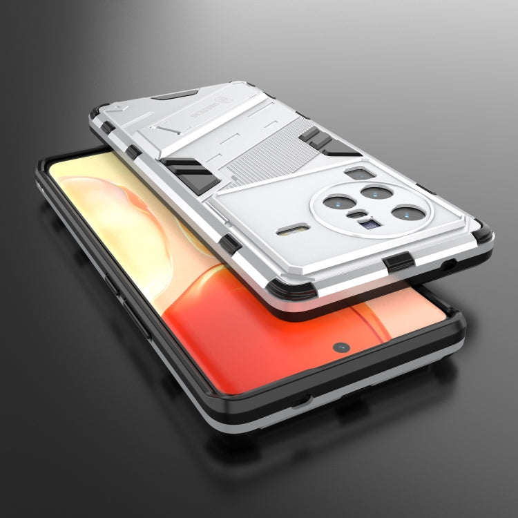 For vivo X80 Pro Punk Armor PC + TPU Phone Case with Holder