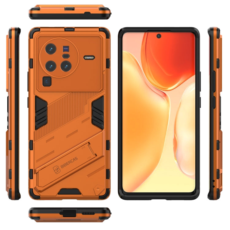 For vivo X80 Pro Punk Armor PC + TPU Phone Case with Holder