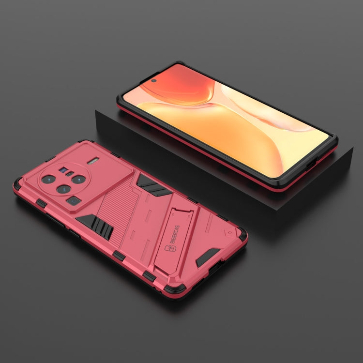 For vivo X80 Pro Punk Armor PC + TPU Phone Case with Holder