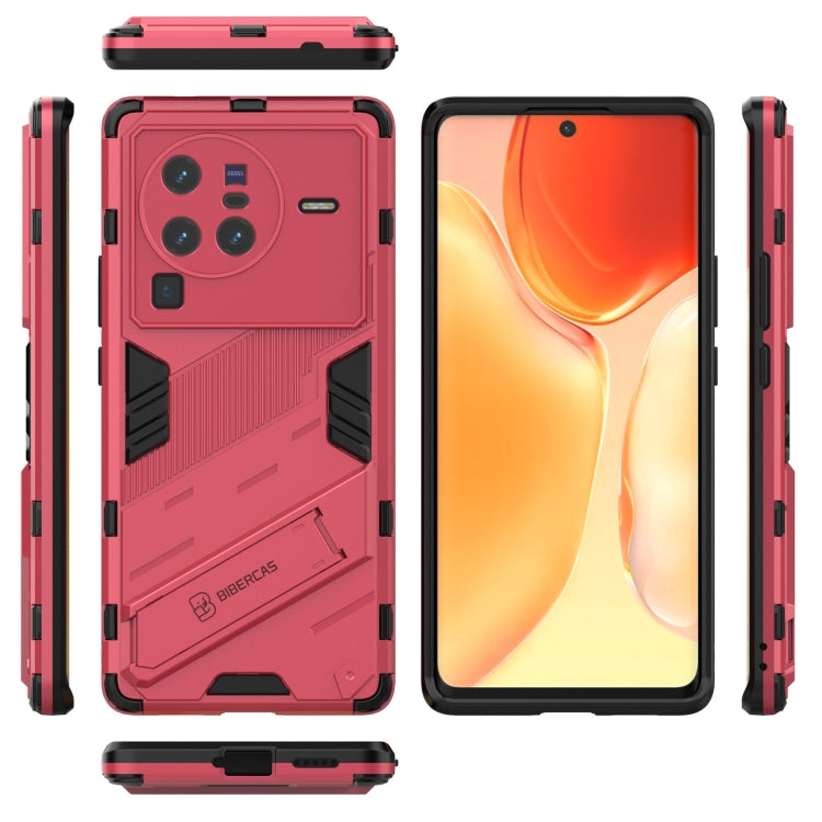 For vivo X80 Pro Punk Armor PC + TPU Phone Case with Holder