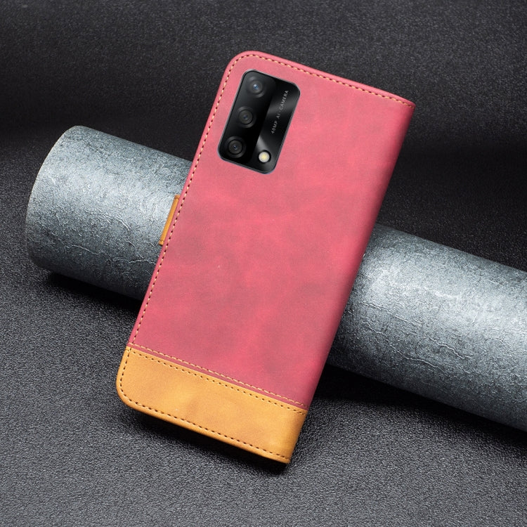 For OPPO A74 4G BF11 Color Matching Skin Feel Leather Phone Case