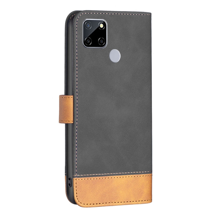 For OPPO Realme C12 BF11 Color Matching Skin Feel Leather Phone Case