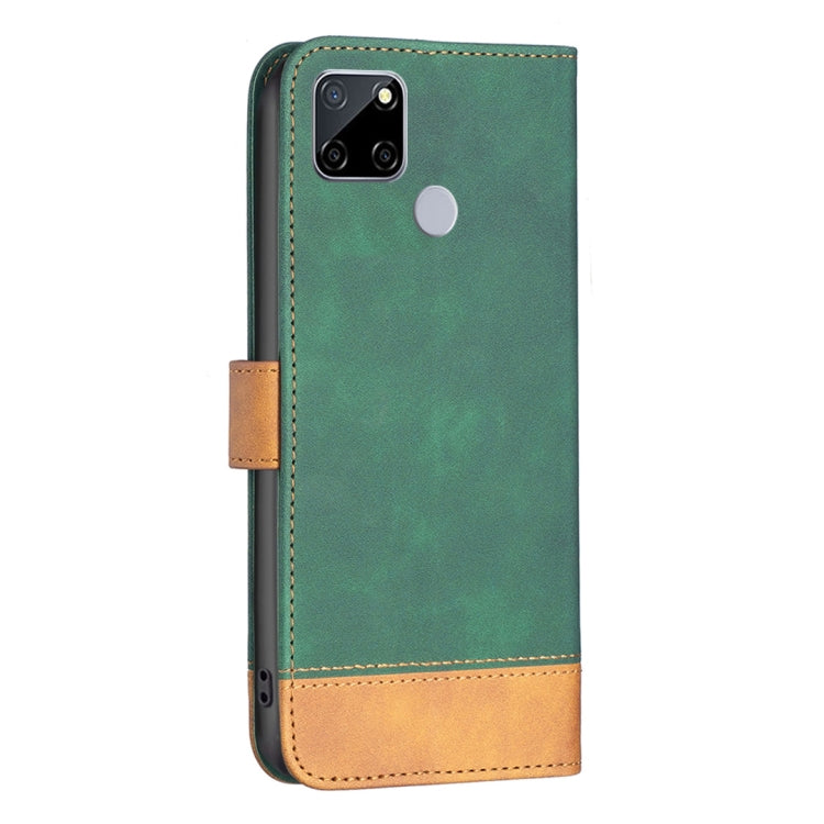 For OPPO Realme C12 BF11 Color Matching Skin Feel Leather Phone Case