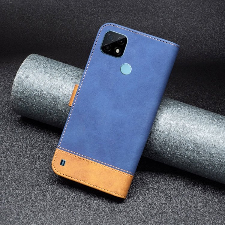 For OPPO Realme C21 / C20 BF11 Color Matching Skin Feel Leather Phone Case