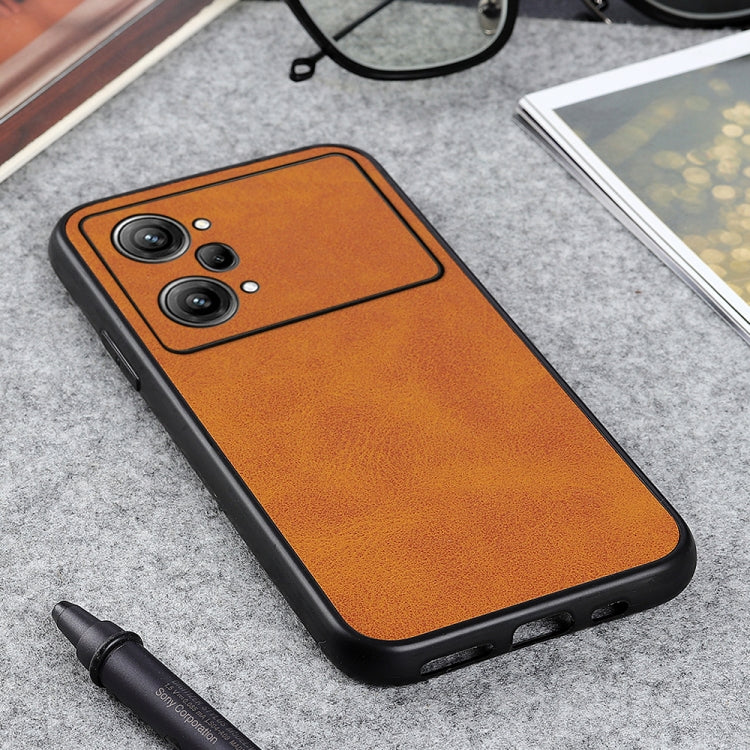 For OPPO K10 Pro 5G Accurate Hole Two-color Calf Texture PU Phone Case