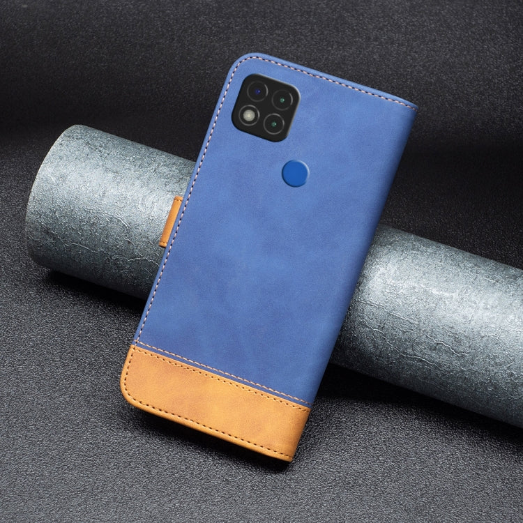 For Xiaomi Redmi 9C / 10A BF11 Color Matching Skin Feel Leather Phone Case