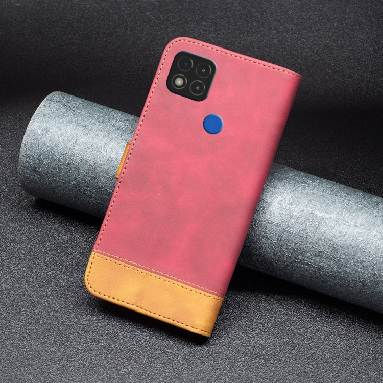 For Xiaomi Redmi 9C / 10A BF11 Color Matching Skin Feel Leather Phone Case