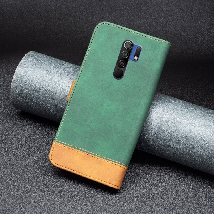 For Xiaomi Redmi 9 BF11 Color Matching Skin Feel Leather Phone Case