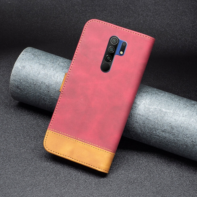 For Xiaomi Redmi 9 BF11 Color Matching Skin Feel Leather Phone Case