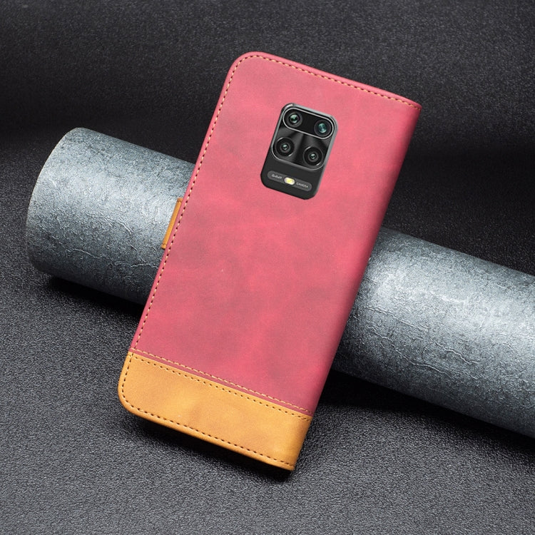 For Xiaomi Redmi Note 9 Pro Max BF11 Color Matching Skin Feel Leather Phone Case