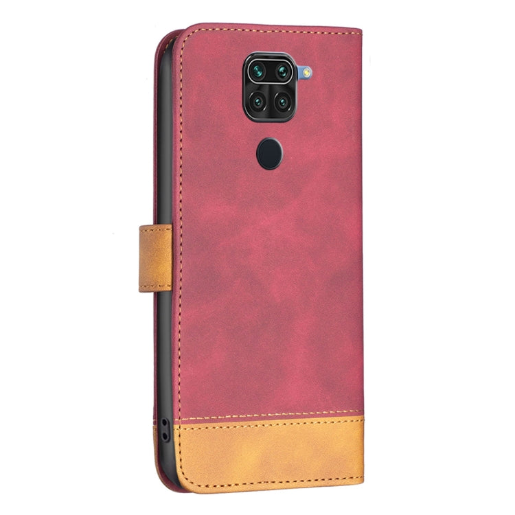 For Xiaomi Redmi Note 9 BF11 Color Matching Skin Feel Leather Phone Case