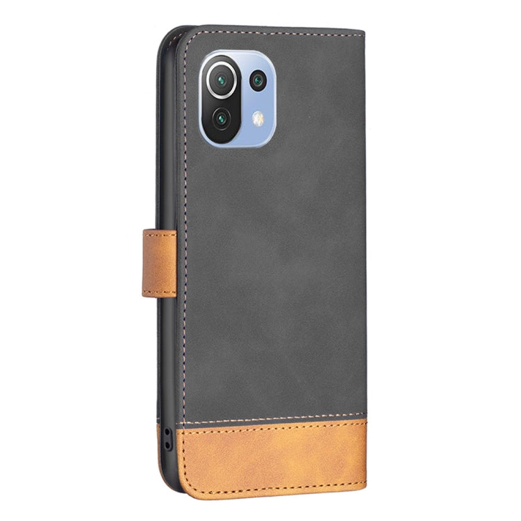 For Xiaomi Mi 11 Lite BF11 Color Matching Skin Feel Leather Phone Case
