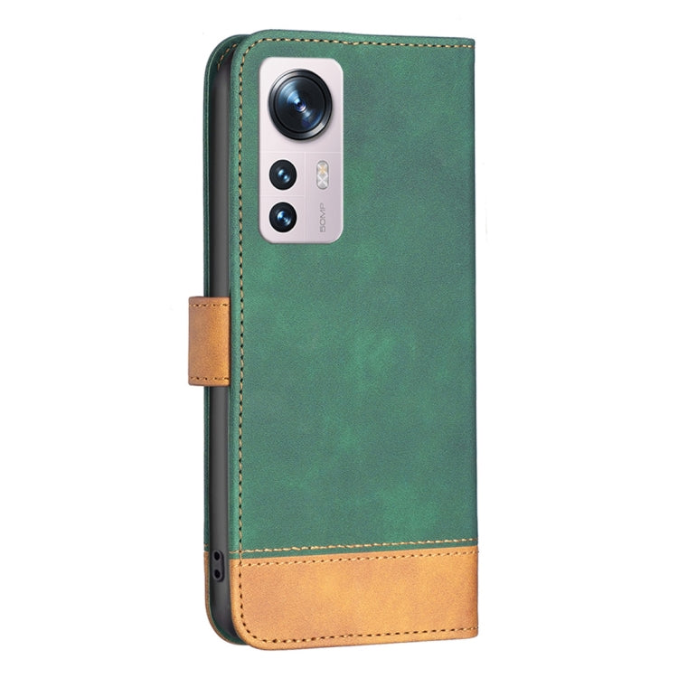 For Xiaomi 12 BF11 Color Matching Skin Feel Leather Phone Case