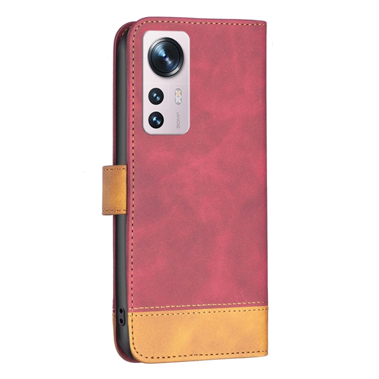 For Xiaomi 12 BF11 Color Matching Skin Feel Leather Phone Case