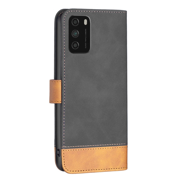 For Xiaomi Poco M3 BF11 Color Matching Skin Feel Leather Phone Case
