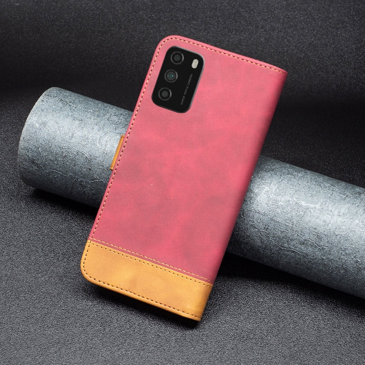 For Xiaomi Poco M3 BF11 Color Matching Skin Feel Leather Phone Case