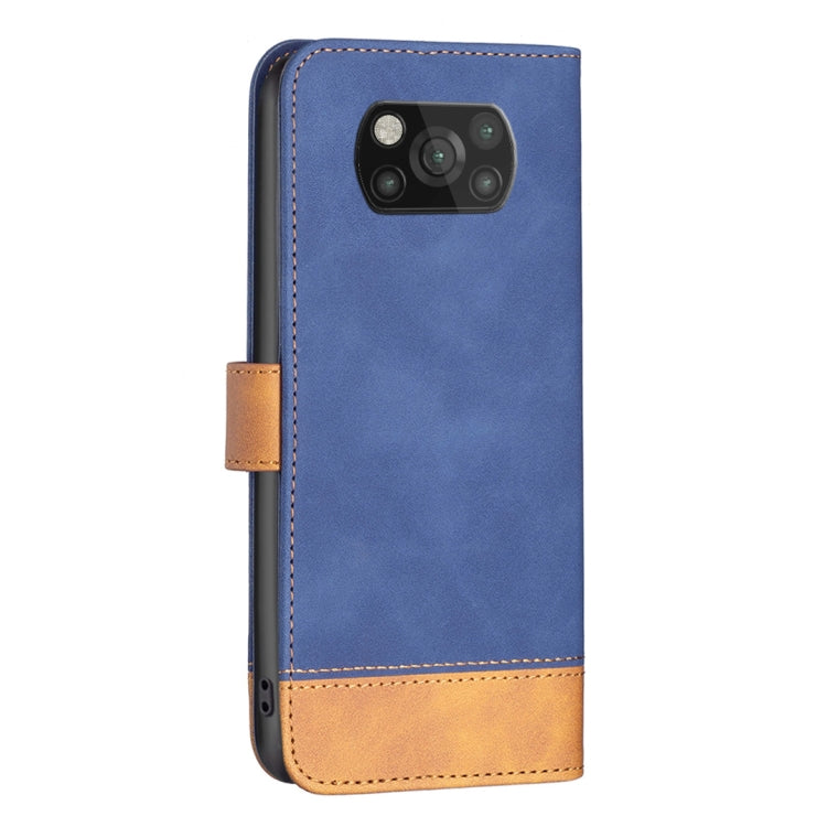 For Xiaomi Poco X3 BF11 Color Matching Skin Feel Leather Phone Case