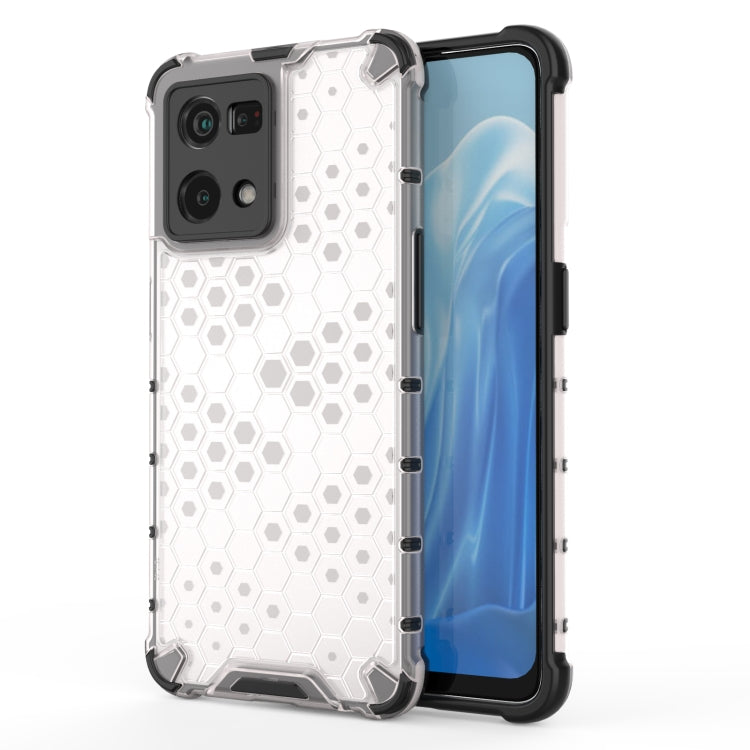 For OPPO Reno7 4G Shockproof Honeycomb PC + TPU Phone Case