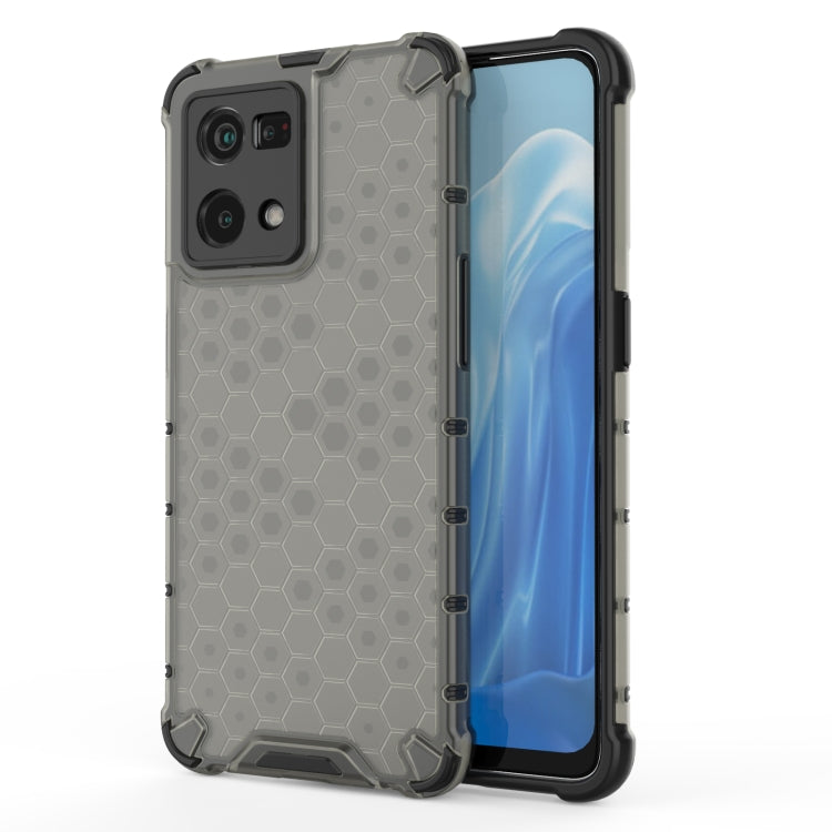 For OPPO Reno7 4G Shockproof Honeycomb PC + TPU Phone Case