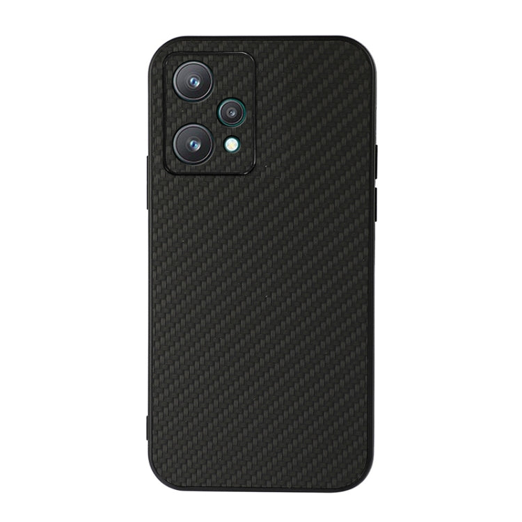 For OPPO Realme 9 Pro Accurate Hole Carbon Fiber Texture PU Phone Case