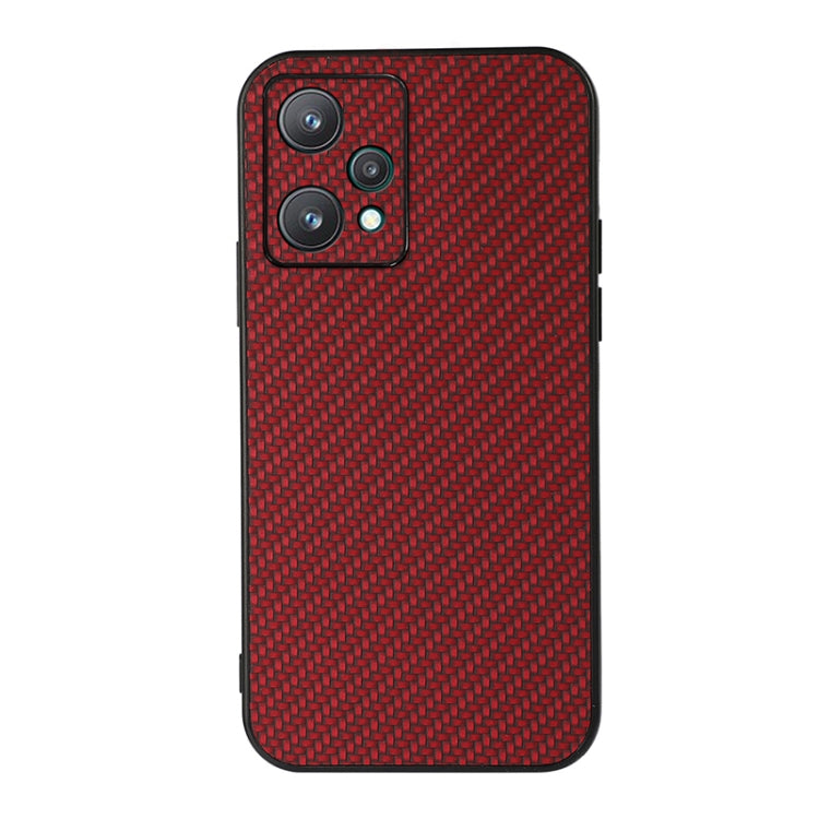 For OPPO Realme 9 Pro Accurate Hole Carbon Fiber Texture PU Phone Case