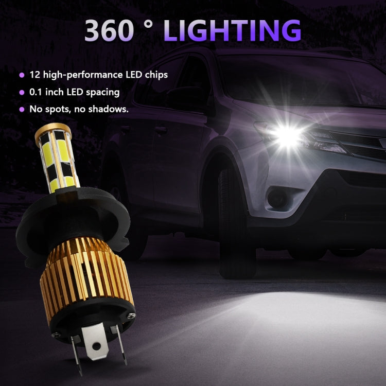 A10 1 Pair H4 6500K / 2500LM / 20W / DC10-32V IP67 Waterproof Car LED Headlight