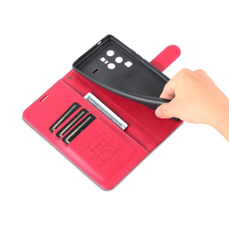 For vivo X80 AZNS Sheepskin Texture Flip Leather Phone Case