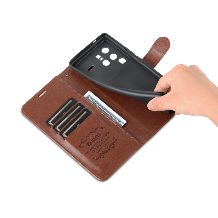 For vivo X80 AZNS Sheepskin Texture Flip Leather Phone Case