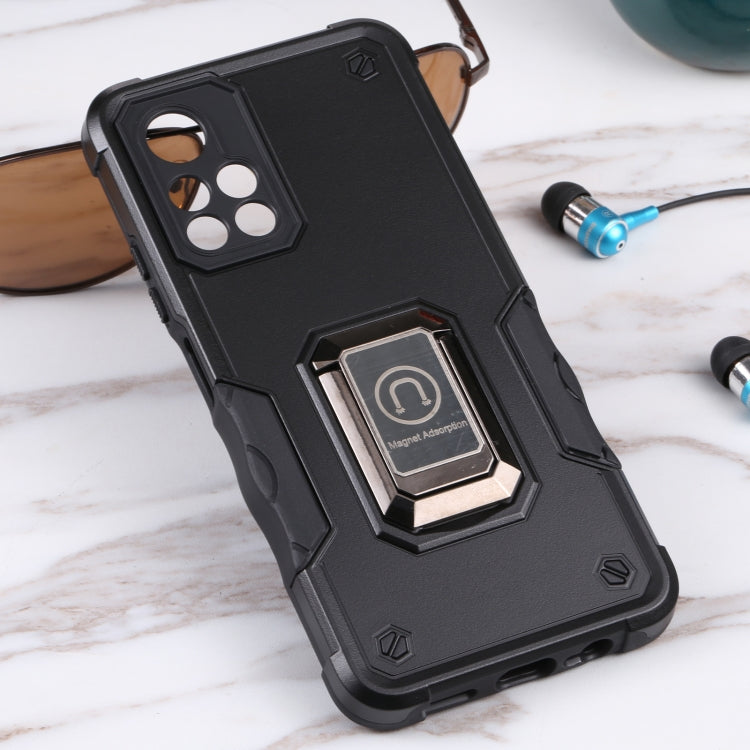For Xiaomi Redmi Note 11T 5G Ring Holder Non-slip Armor Phone Case