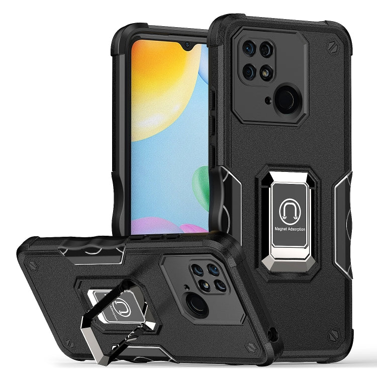 For Xiaomi Redmi 10C Ring Holder Non-slip Armor Phone Case