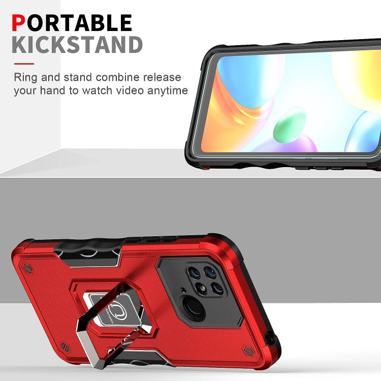 For Xiaomi Redmi 10C Ring Holder Non-slip Armor Phone Case