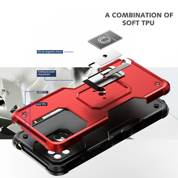 For Xiaomi Redmi 10C Ring Holder Non-slip Armor Phone Case