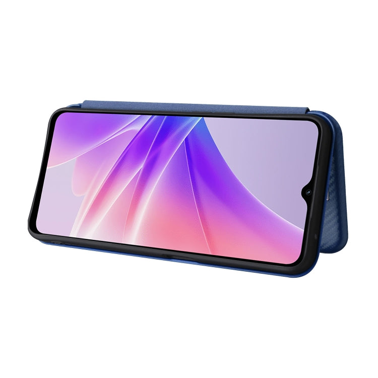 For OPPO A57 5G Carbon Fiber Texture Leather Phone Case