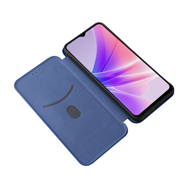 For OPPO A57 5G Carbon Fiber Texture Leather Phone Case