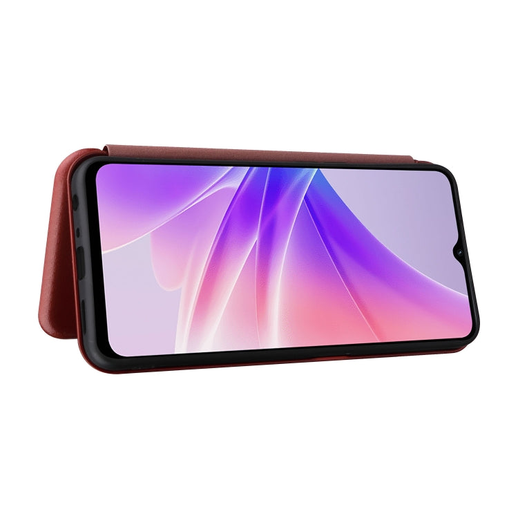 For OPPO A57 5G Carbon Fiber Texture Leather Phone Case