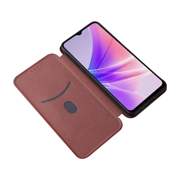 For OPPO A57 5G Carbon Fiber Texture Leather Phone Case