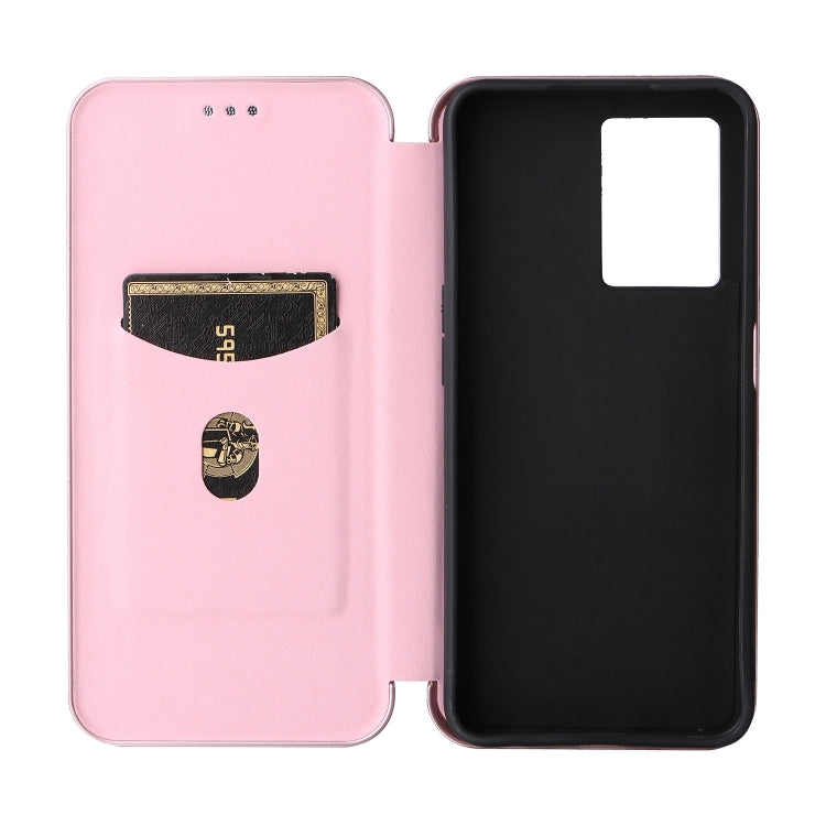 For OPPO A57 5G Carbon Fiber Texture Leather Phone Case