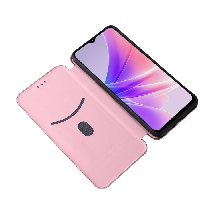 For OPPO A57 5G Carbon Fiber Texture Leather Phone Case