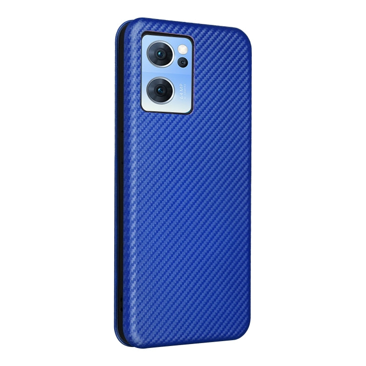 For OPPO Reno7 4G / F21 Pro 4G Carbon Fiber Texture Leather Phone Case