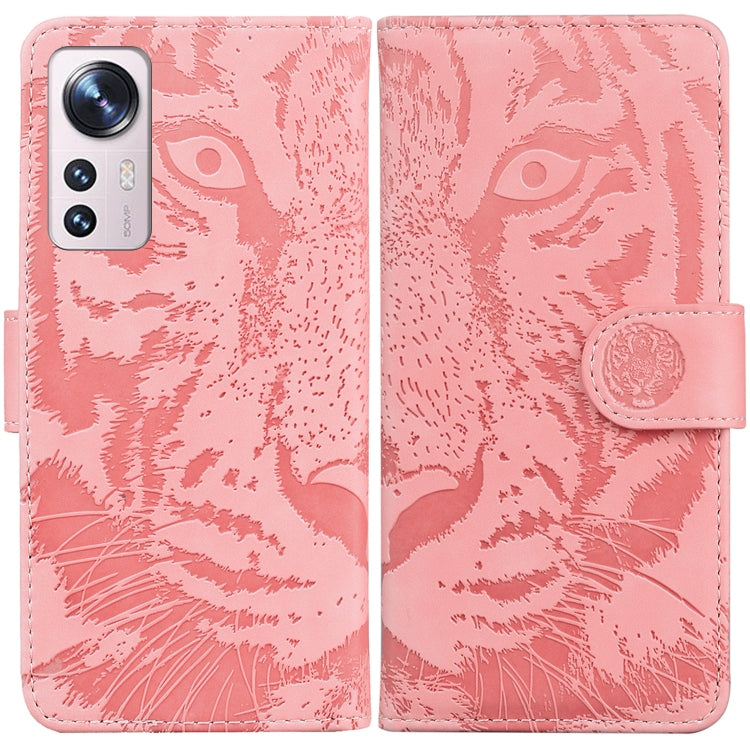 For Xiaomi 12 Lite Tiger Embossing Pattern Leather Phone Case