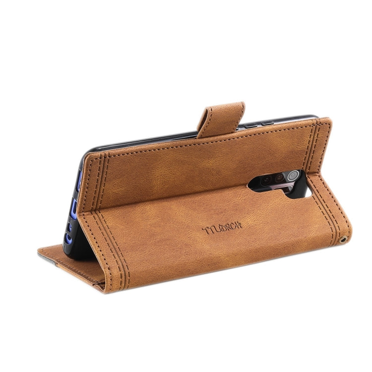 For Xiaomi Redmi 9 Splicing Leather Phone Case