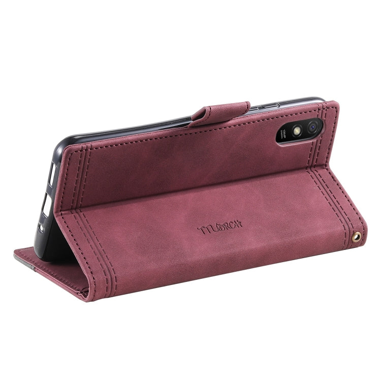 For Xiaomi Redmi 9A Splicing Leather Phone Case