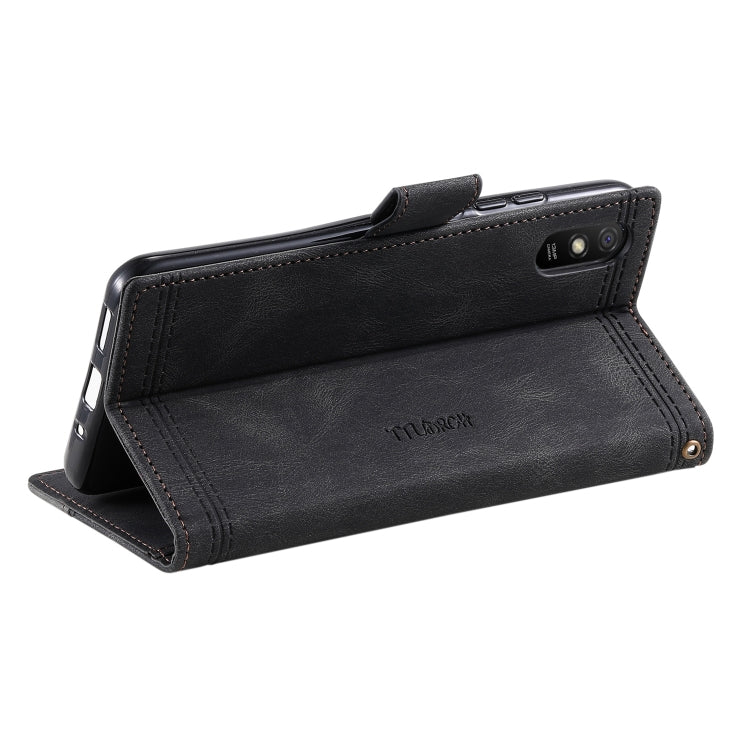 For Xiaomi Redmi 9A Splicing Leather Phone Case