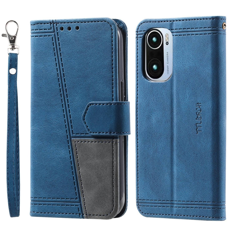 For Xiaomi Redmi K40 Splicing Leather Phone Case