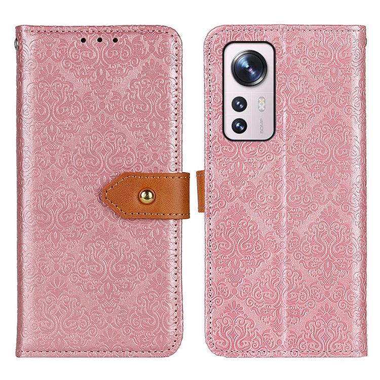For Xiaomi 12 Lite European Floral Embossed Flip Leather Phone Case