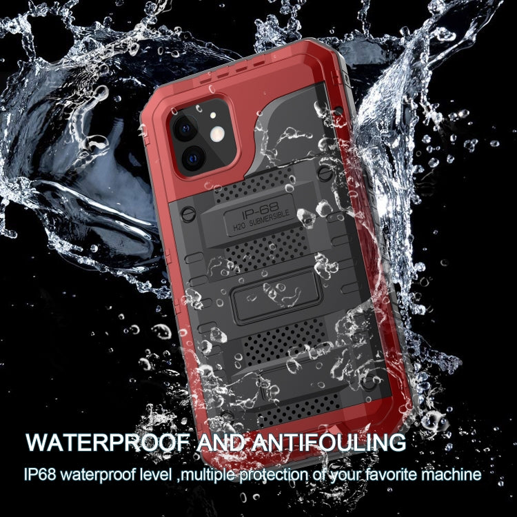 For iPhone 12 Metal + Silicone Phone Case with Screen Protector