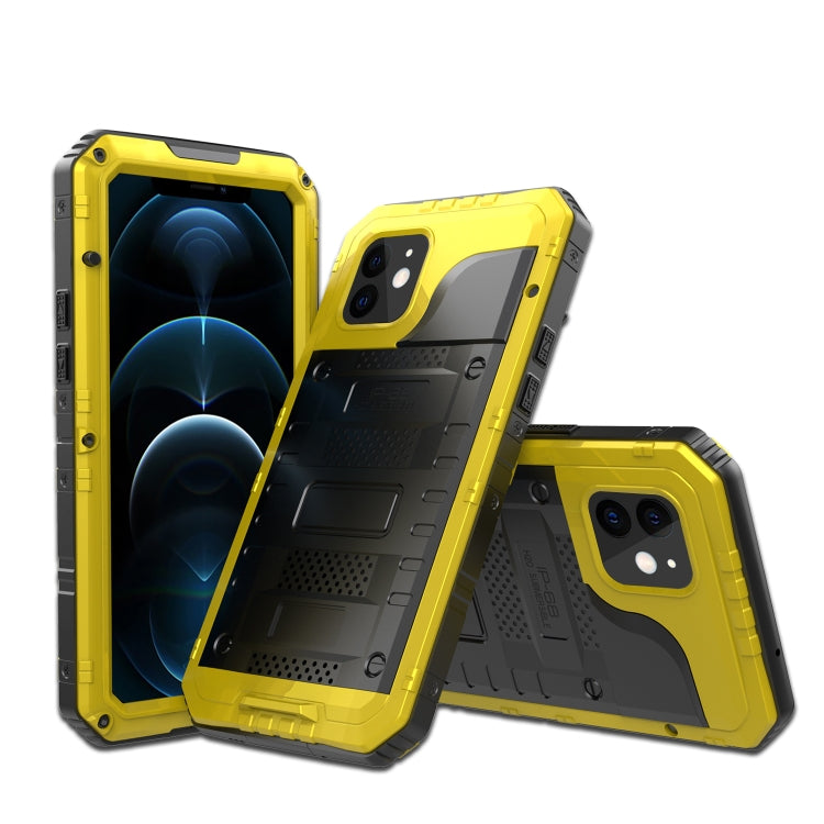 For iPhone 12 Metal + Silicone Phone Case with Screen Protector